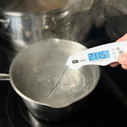 F1 Digital Meat Thermometer - Fast, Accurate, Waterproof - Great for Cooking, Grilling, Baking, Frying - color: Cloud White