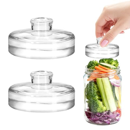 2Pcs Fermentation Glass Weights for Wide Mouth Jars - Pickle Bottles with Sealing Lids for Efficient Fermenting - Durable, Transparent Fermenting Lids and Weights for Sauerkraut (C Cylinder) - size: C Cylinder