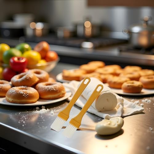 2 Pcs Basting Brush for Cooking Pastry Brush Baking Food Butter Dusting Brush Grease Dishwasher Safe Grilling Pastry and Basting Brushes, Baking and Pastry Utensils (0.8 * 5.2in)