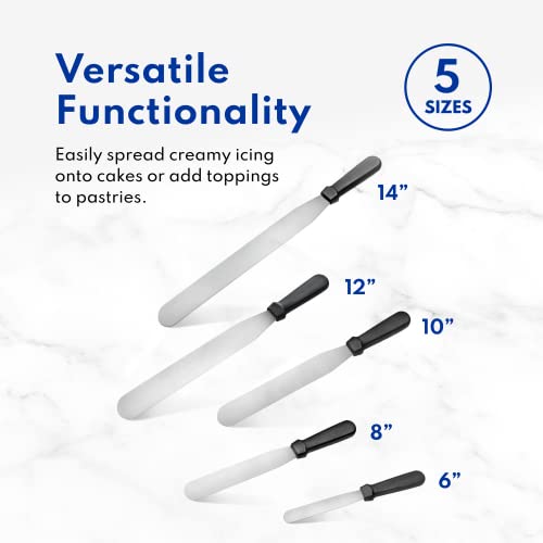 New Star Foodservice Straight Icing Spatula, 14 Inch Blade, 19 Inch Overall, Bakery-Grade Stainless Steel Spatula for Large Cakes - size: 14-Inch Straight