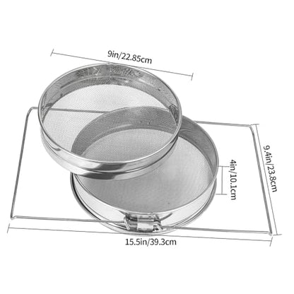 Beekeeping Extract Tools Double Bee Sieve Honey Debris Strainer Filter Honey Stainless Steel