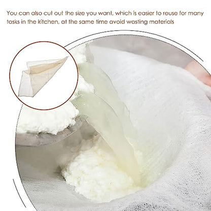 12 pcs Tofu Straining Cloth Reusable Cheesecloth Filter Kitchen Washable Muslin Tofu Nut Milk Cheese Making