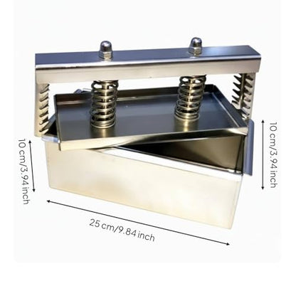 Stainless Steel Food Press Meat Shaping Tool Spring Compression Plate Effortless Cleaning Suitable for Kitchen Cooking Professional Use, 2KG, Welded Bottom - size: 2KG, style: Welded Bottom