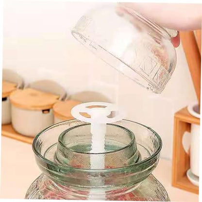 Mobestech 2Pcs Mason Jar Fermentation Press Tool Compact Pickle Pressing Plate for Improved Vegetable Fermenting for Home Canning and Giving