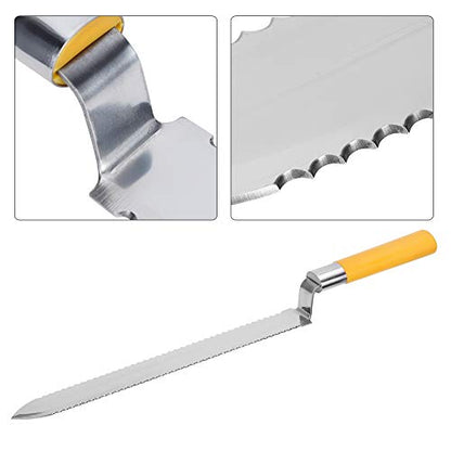 16 . 3in Stainless Steel Beekeeping Serrated Honey Scraping Knife Uncapping Knife Beekeeper Tools for Honey Harvesting Extracting Bee Keeping , Honey Uncapping Knife , Honey Scraper Honey Scraping