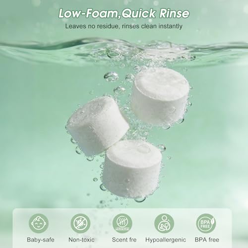 Descaling Tablets 150 PCS for Momcozy Baby Brezza Grownsy Papablic Momfann Bottle Washer - Detergent Tablets for All Brands Bottles Washers Machines