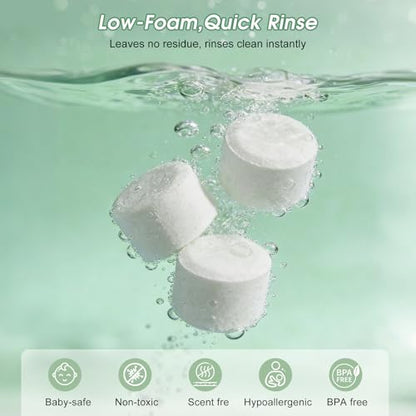 Descaling Tablets 150 PCS for Momcozy Baby Brezza Grownsy Papablic Momfann Bottle Washer - Detergent Tablets for All Brands Bottles Washers Machines
