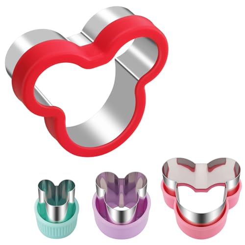 ALLTOP Mouse Cookie Cutters & Biscuit Cutter Set – Durable Stainless Steel, Food Grade, with Safety Covers for Baking and DIY Fun - color: Mouse