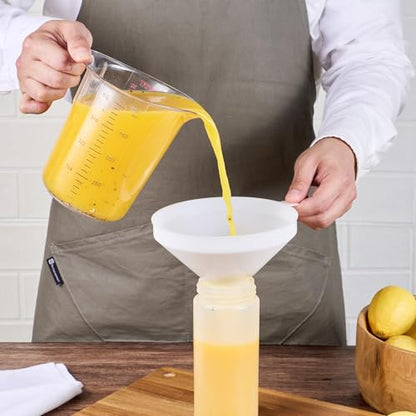 Restaurantware-Met Lux 24-ounce Plastic Funnel, 1 Plastic Funnel - Precise Spout, White Pouring Tool, Wide Spout, For Transferring Ingredients - size: 24 oz, style: Funnel
