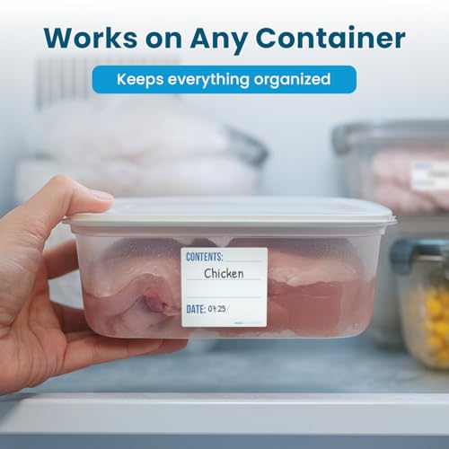Freezer Labels 1x2 in 500/Roll, Dissolvable Blank Removable Mason Jar - size: 1x2"', style: 500