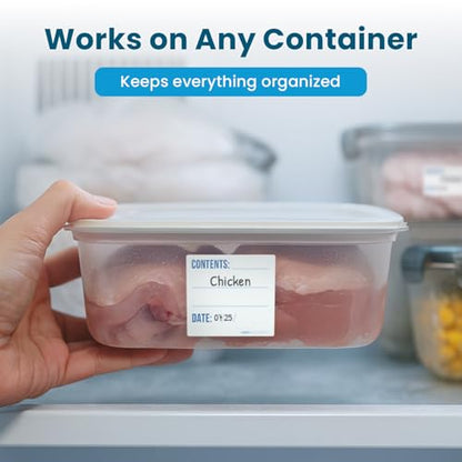 Freezer Labels 1x2 in 500/Roll, Dissolvable Blank Removable Mason Jar - size: 1x2"', style: 500
