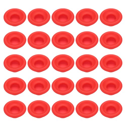 uxcell 25 Pcs Silicone Rubber Gaskets Washer, High Pressure Leak-proof Beer Bottle Gasket Seals Top Washers for Swing Flip Beer Soda Bottle, Red - color: Red