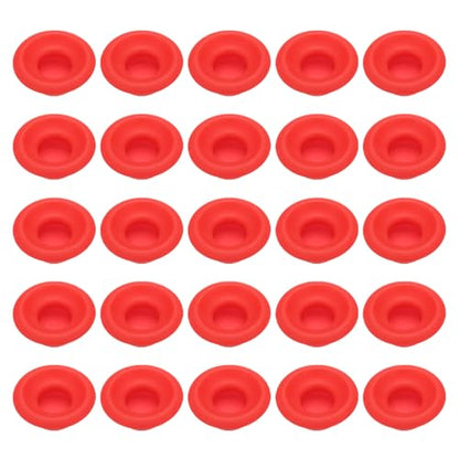 uxcell 25 Pcs Silicone Rubber Gaskets Washer, High Pressure Leak-proof Beer Bottle Gasket Seals Top Washers for Swing Flip Beer Soda Bottle, Red - color: Red