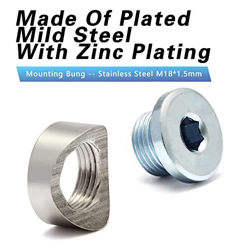 Ledaut M18X1.5 Bung and Plug Notched Style (2 Bungs/ 2 Plugs) Notched Style Fitting Bungs M18X1.5