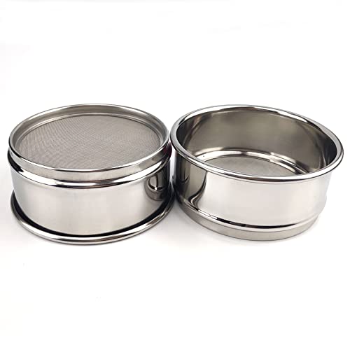 LABALPHA 180 Mesh Lab Sieves, Test Sieve #180 Mesh, 4'' Diameter, 304 Stainless Steel Wire Cloth (0.088mm) - size: 180 mesh (0.088mm)