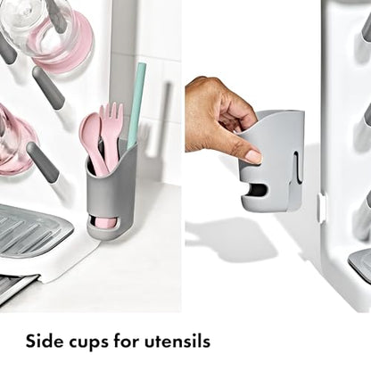 OXO Tot Expandable Drying Rack – Space-Saving Drying Rack | Newborn and Baby Essentials | Breastfeeding Essentials | Dry Baby Bottles | Save Space in Kitchen - size: Expandable