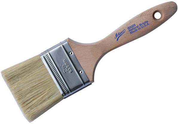 Ateco Pastry Brush, 2.5-Inch Wide Head with Natural White Boar Bristles, Stainless Steel Ferrule & Wood Handle - size: 2.5" Wide, style: White Boar Bristle