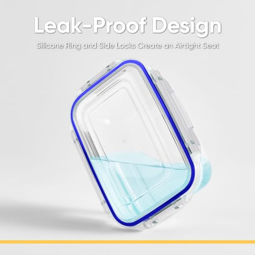 Superio Large Plastic Food Storage Container with airtight Lid for Pantry, Fridge- 10 Cup, 80 Oz- BPA Free, Leakproof Sealed Container- Microwave, Dishwasher and Freezer Safe (Clear) - color: Clear