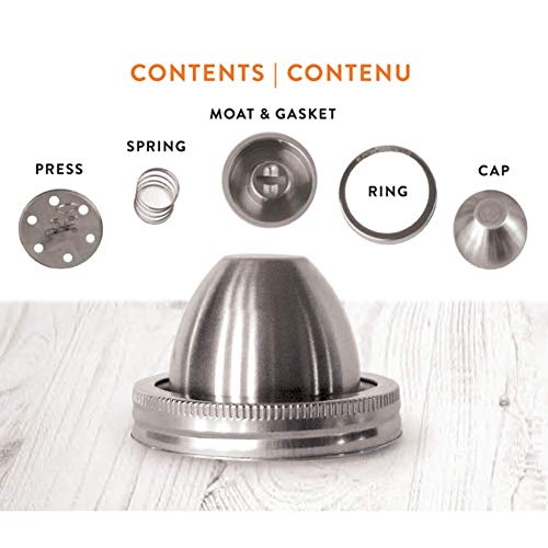 ChouAmi (The Little Fermenter) Stainless Steel Fermenting Lid for Le Parfait Glass Canning Jars (Device Only)