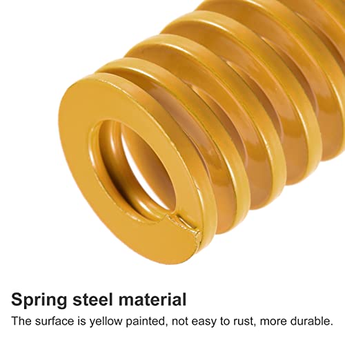 uxcell 3D Printer Die Spring, 20mm OD 25mm Long 2pcs Spiral Stamping Light Load Compression Mould Die Springs for 3D Printer Electric Part, Yellow
