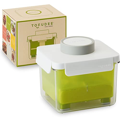 TOFUDEE Tofu Press for Vegan - Dishwasher Safe & BPA Free Tofu Presser that Swiftly Drains Water from Soft, Firm, Extra Firm & Organic Tofu Without Crack in just 15-20min - Enhanced Flavor & Texture - color: Lime