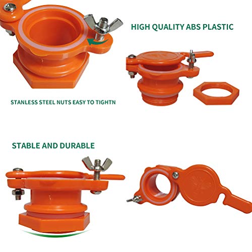 Honey Gate Valve 2pcs Extractor Tap for Honey Bucket Spout Beekeeping Honeycomb Bottling Tools