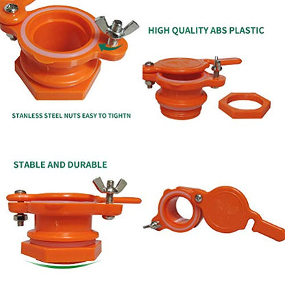 Honey Gate Valve 2pcs Extractor Tap for Honey Bucket Spout Beekeeping Honeycomb Bottling Tools