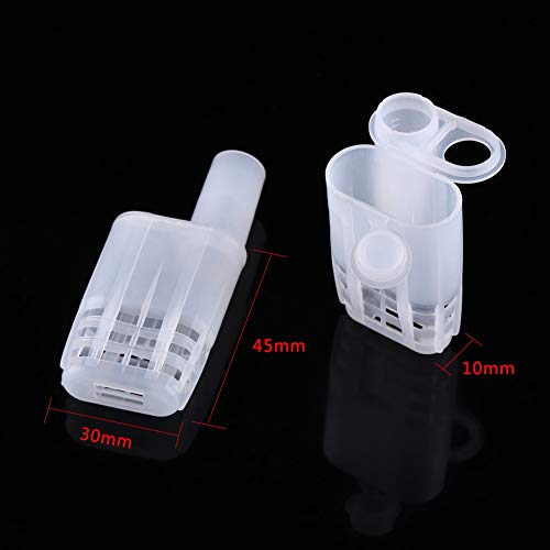 WALFRONT Queen Bee Cages 10pcs Set Plastic Isolator Rearing Cages with Large Opening Secure Clip for Beekeeping Rearing Tools Insectary Box