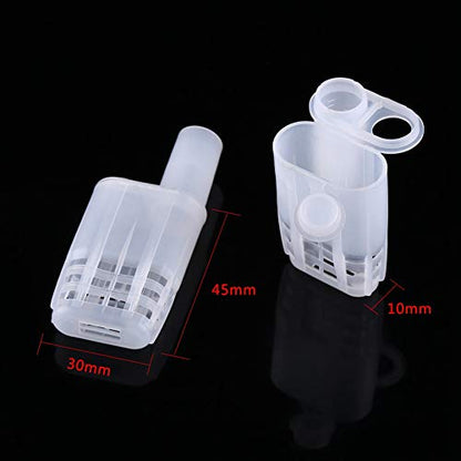 WALFRONT Queen Bee Cages 10pcs Set Plastic Isolator Rearing Cages with Large Opening Secure Clip for Beekeeping Rearing Tools Insectary Box