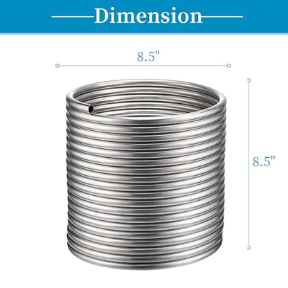 Vigorous Wort Chiller, 3/8" x 50 Ft Food Grade 304 Stainless Steel Coil, Water Chiller for Ice Bath Beer Brewing Tubing Coil, Stainless Steel Immersion Chiller, DIY Jockey Box - size: 3/8" x 50 Ft Wort Chiller