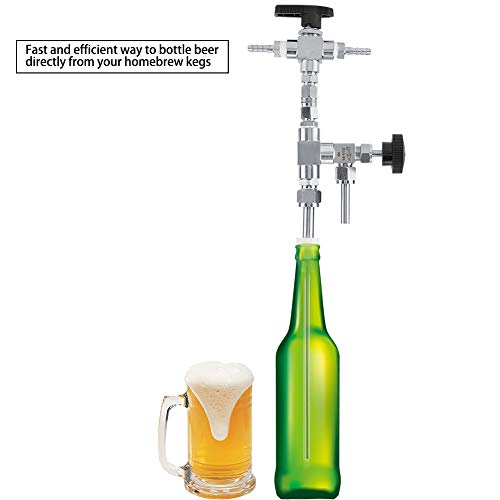 Brickman Beer Gun Filler, Beer Bottle Filler, Adjustable Counter Pressure Bottling Wand, 304 Stainless Steel Beer Homebrew Tool Kit