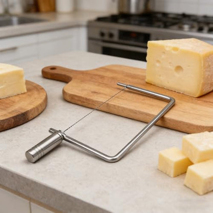 Cheese slicer accessories, stainless steel cheese cutter components - This cheese slicer is excellent for making cheese boards that can be given as gifts.