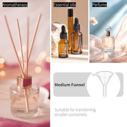 9 Pack Small Funnel Kit 3 Sizes with Droppers for Kitchen Bottles, Essential Oils, Capsules & Pet Souvenirs