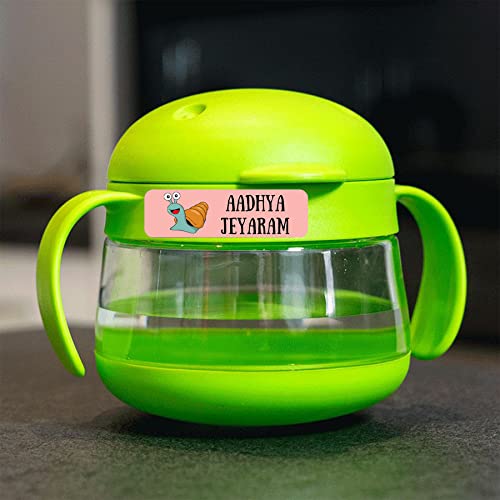 Custom Waterproof Dishwasher Safe Kid Name Labels for Daycare(128 Pack), Camp, School Supply, Baby Bottles, Lunch Boxes and Cups, Travel. Cute Personalized Design Name Stickers (Pattern 2) - color: Pattern 2