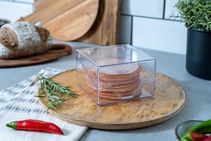 Pikanty Mini Deli Meat Container for Refrigerator - Small Airtight Keeper for Salami, Pepperoni, Prosciutto, Charcuterie & Sliced Cheese, Fits Fridge Door, Hinged Lid, Dishwasher Safe, Made in USA - style: Mini Deli Keeper