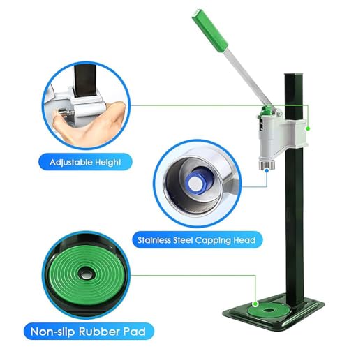 Strong Bench Bottle Capper, 26mm / 29mm Caps Height Adjustable Metal Manual Beer Capping Machine Bottle Capper Tool ﻿ Brew Wine Cap Pressing Machine for Home Brewing,