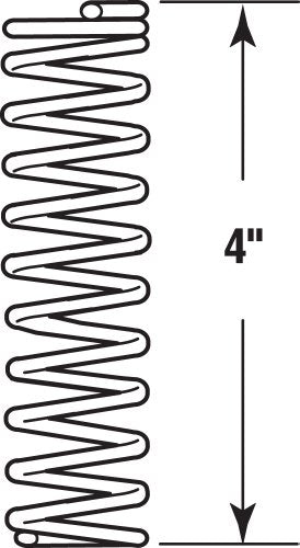 Prime-Line SP 9713 Compression Spring, Spring Steel Construction, Nickel-Plated Finish, 0.080 GA x 7/8 In. x 4 In. (2 Pack) | Spring Steel Construction - color: Nickel, size: 7/8 in. x 4 in.