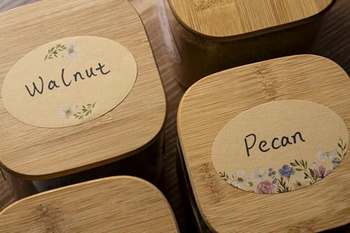 MONEST (250pc/Roll) 2"x3" Stickers for Jars and Lids | Pantry, Mason Jar, Canning, Spice, and Bottle Labels (Daisy 2x3) - color: Daisy 2x3