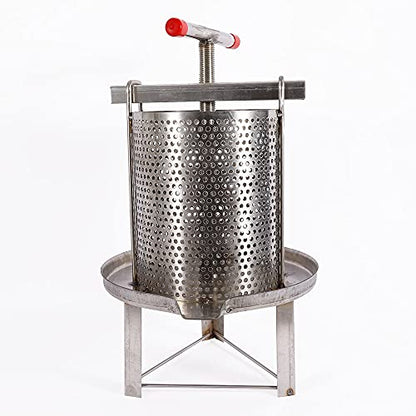 Fruit Wine Press Honey Wax Press Stainless Steel Manual Press, Honey Beeswax Extractor Natural Juice Press, Full Height 60CM