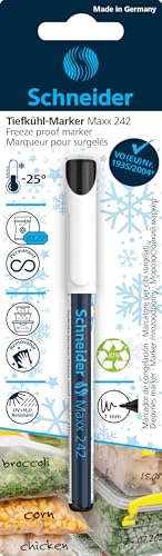 Schneider Maxx 242 Freezer Marker, Black, 1 mm Line Width, Frost Resistant to -25 Degrees