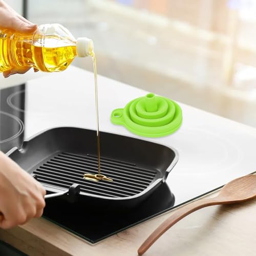 Upgrade Kitchen Funnel Set 3 Pack, Small and Large, Kitchen Gadgets Accessories Silicone Funnels for Filling Water Bottle Liquid Transfer Food Grade (D) - color: D