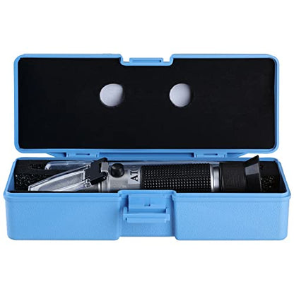 Brix Refractometer with ATC, Handheld Brix Meter Hydrometer 0-32% Portable Sugar Content Reader for Fruits, Saccharimeter Refractometer Set