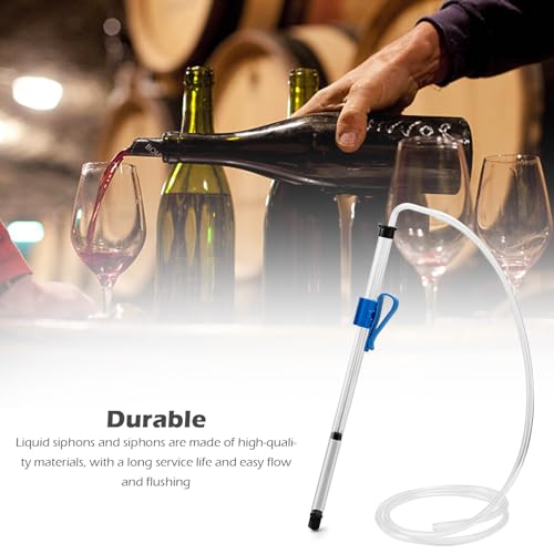 Auto Siphon, 14 Inch Homebrew Siphon Pump with Tubing and Clamp Clear Wine Making Kit for Small Batch Beer Kombucha Wine