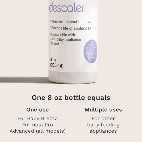 Baby Brezza Descaler 8 oz. Made in USA. Universal Descaling Solution for Baby Brezza and other baby appliances. Removes mineral build-up and extends your machine’s lifespan - size: 8 Fl Oz (Pack of 1)