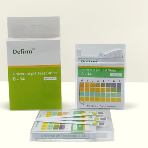 pH Test Strips Paper Universal Wide Range, pH 0-14 Acid Alkaline Litmus Test Strips Paper, Home Usage Water Swimming Pool Cosmetic Scientific School Lab Student Study pH Test