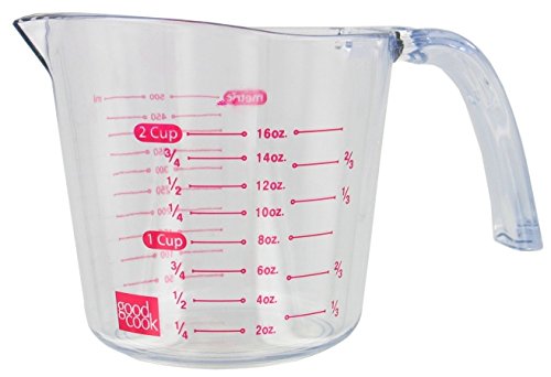 GoodCook Everyday 2-Cup Measuring Cup Liquid Measuring with Ounces and Milliliters Markings Tapered Pour Spout Easy-to-Read Lines Comfortable Handle for Precise Measuring, Clear (Pack of 48) - color: Clear, size: 2-Cup (Pack of 48)