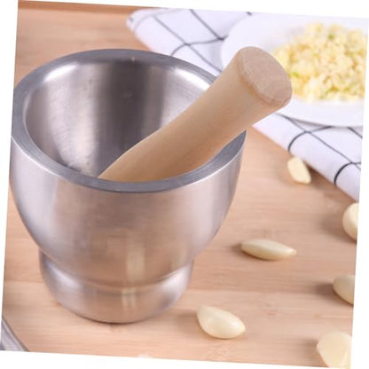 Unomor 2 pcs Beech Wood Muddler Grinding Sticks for Garlic Ginger Chili Herbs Crushing Kitchen Rods with Ergonomic Handles for Food Preparation and Mashed Potatoes