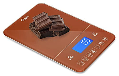 Ozeri Touch III Digital Kitchen Scale with Calorie Counter, 22 lbs (10 kg), Burnt Ochre - color: Burnt Ochre