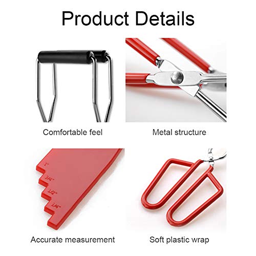 Canning Tools Set, Bubble Popper/Bubble Measurer/Bubble Remover Tool for Cannings Pot, Water Bath& Pressure Canner, Include Tongs, Wide Mouth Funnel, Jar Lifter, Jar Wrench, Magnetic Lid Lifter