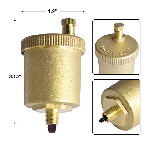 Hydro Master Automatic Air Vent Valve 1/8 Inch Brass - size: 1/8”